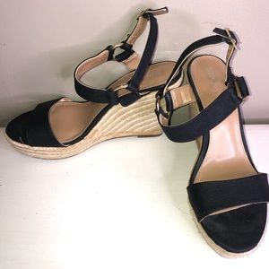 Merona Black Espadrille Wedge